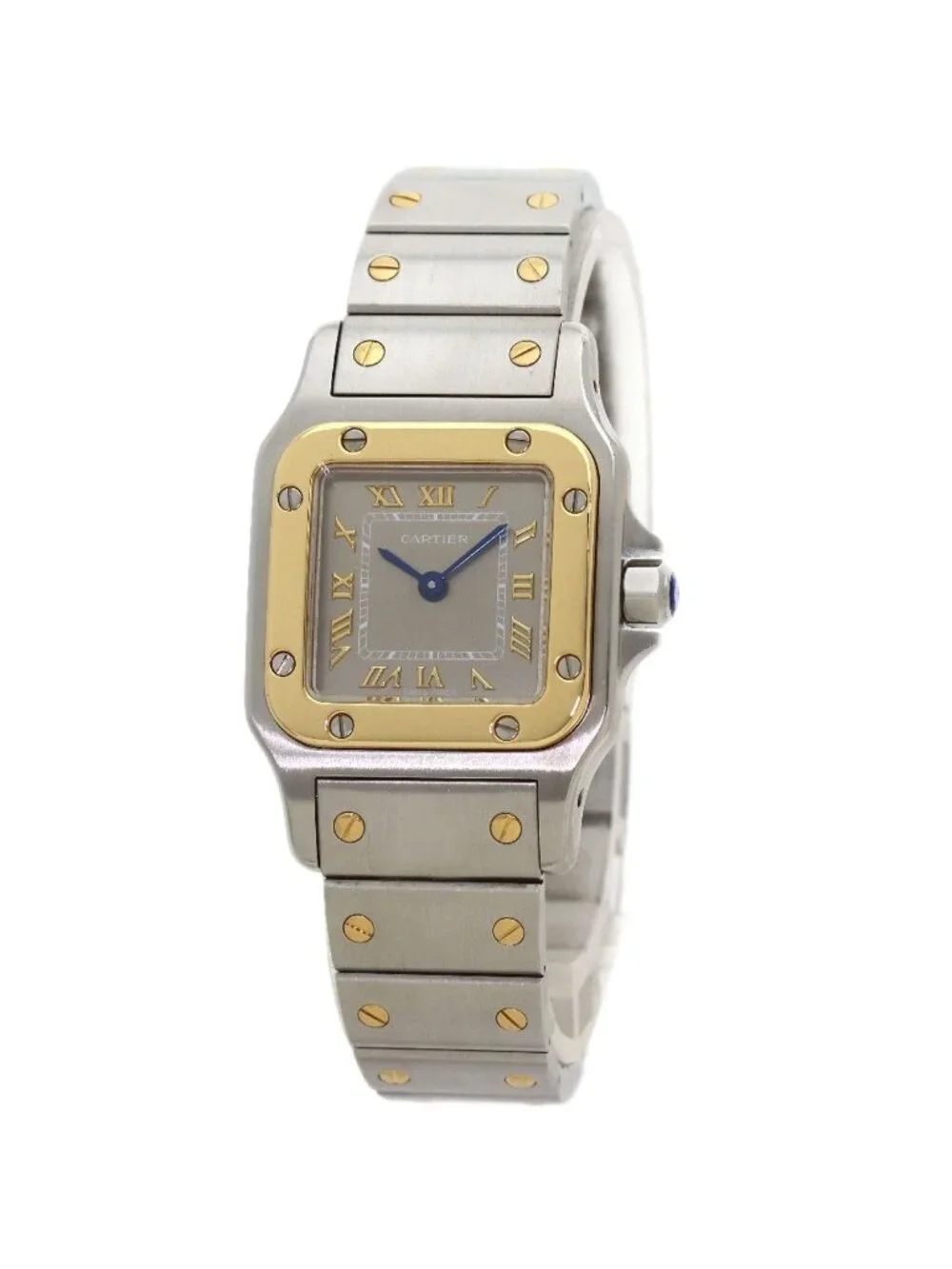 Cartier Santos Galve SM Watch SS 18k Yellow Gold